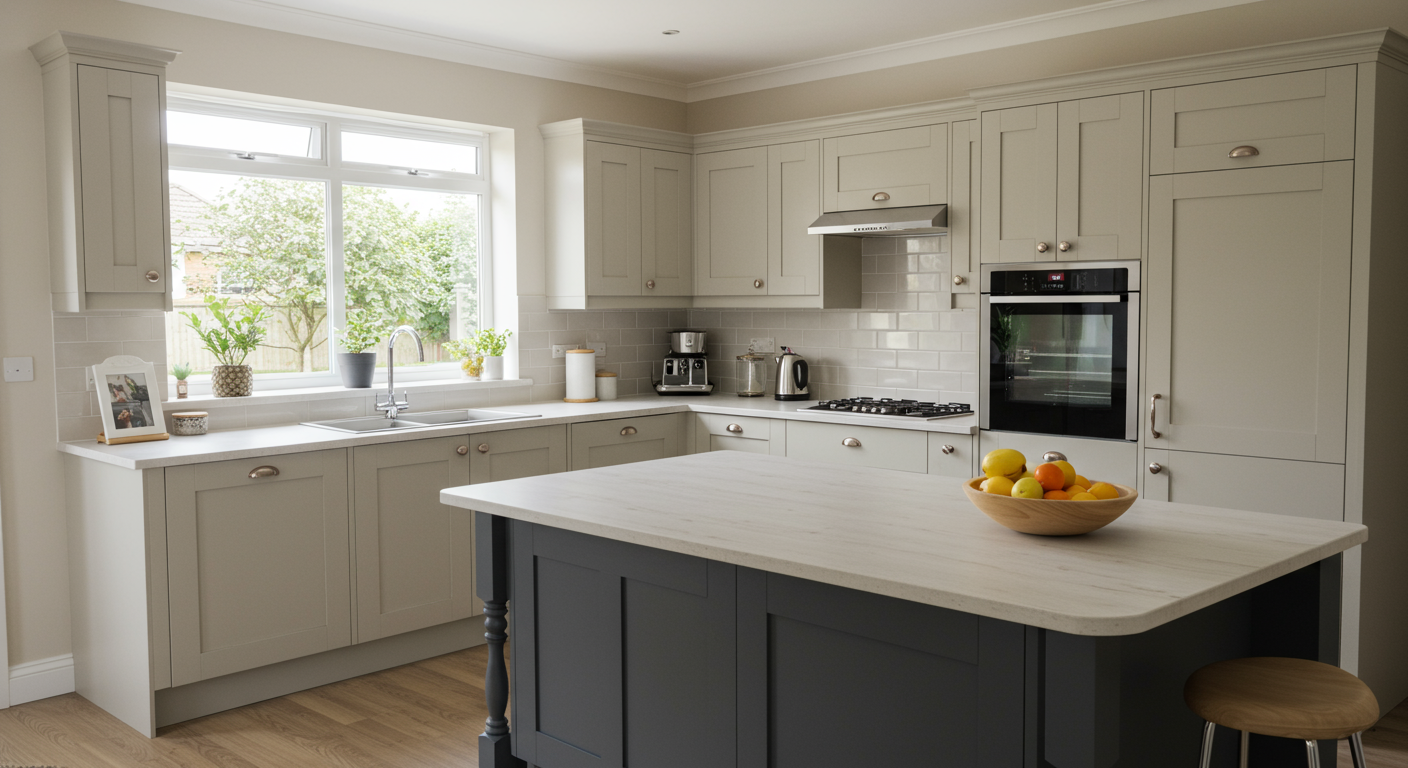 Cocina moderna con isla central