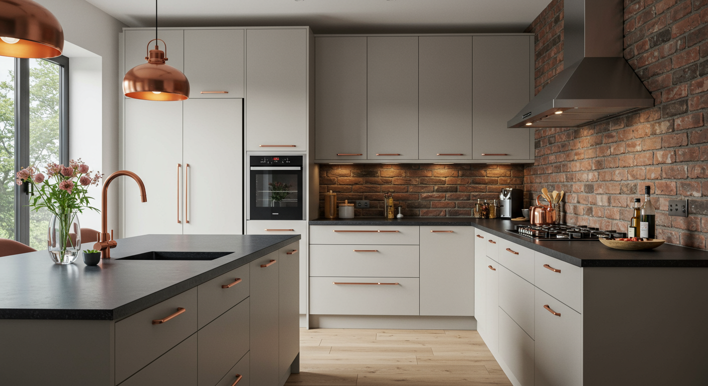 Cocina con electrodomésticos modernos